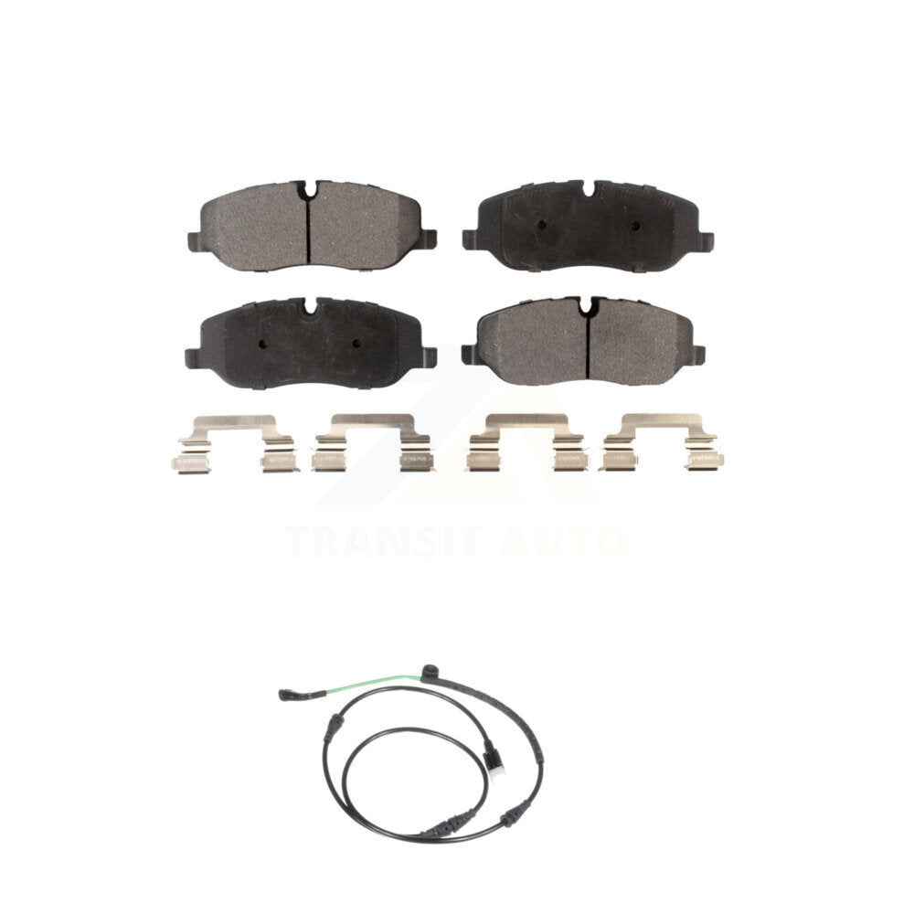 Ceramic Disc Brake Pad & Wear Sensor Front Kit For 2005-2009 Land Rover LR3 4.4L