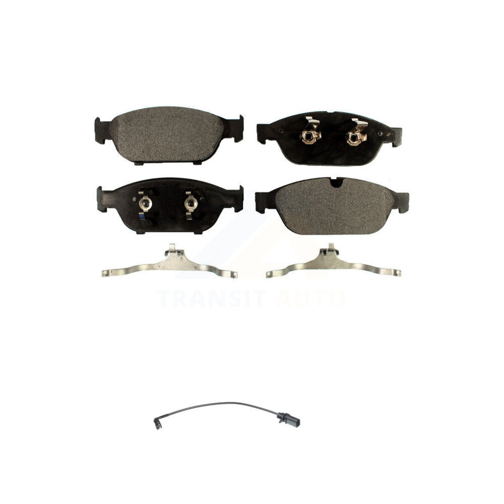 Ceramic Disc Brake Pads And Wear Sensors Front Kit For Audi A6 Quattro