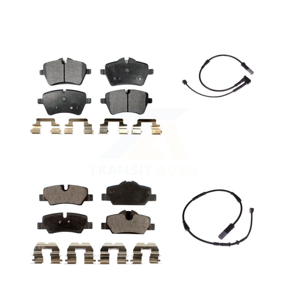 Ceramic Disc Brake Pads And Wear Sensors Front Rear Kit For Mini Cooper