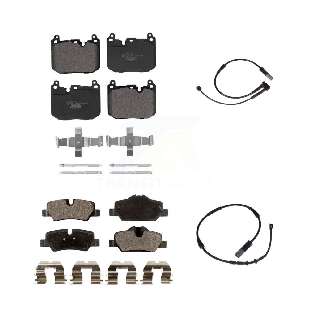 Ceramic Disc Brake Pads And Wear Sensors Front Rear Kit For Mini Cooper