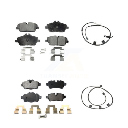Ceramic Disc Brake Pads And Wear Sensors Front Rear Kit For Mini Cooper 1.6L