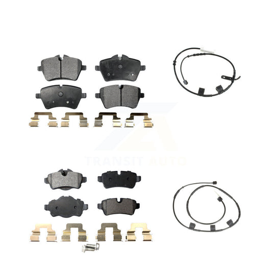 Ceramic Disc Brake Pads And Wear Sensors Front Rear Kit For Mini Cooper 1.6L