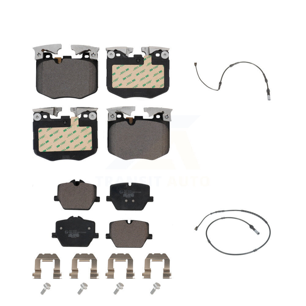 Ceramic Disc Brake Pad Wear Sensor Front Rear Kit For 2019 BMW 330i xDrive Wagon