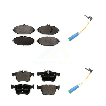 Ceramic Disc Brake Pads And Wear Sensors Front Rear Kit For Mercedes-Benz C300