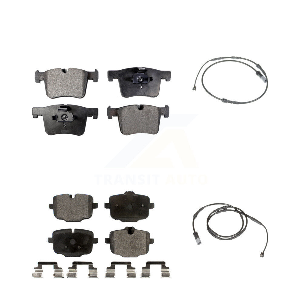 Ceramic Disc Brake Pad And Wear Sensor Front Rear Kit For 2012 BMW X3 From 10 11