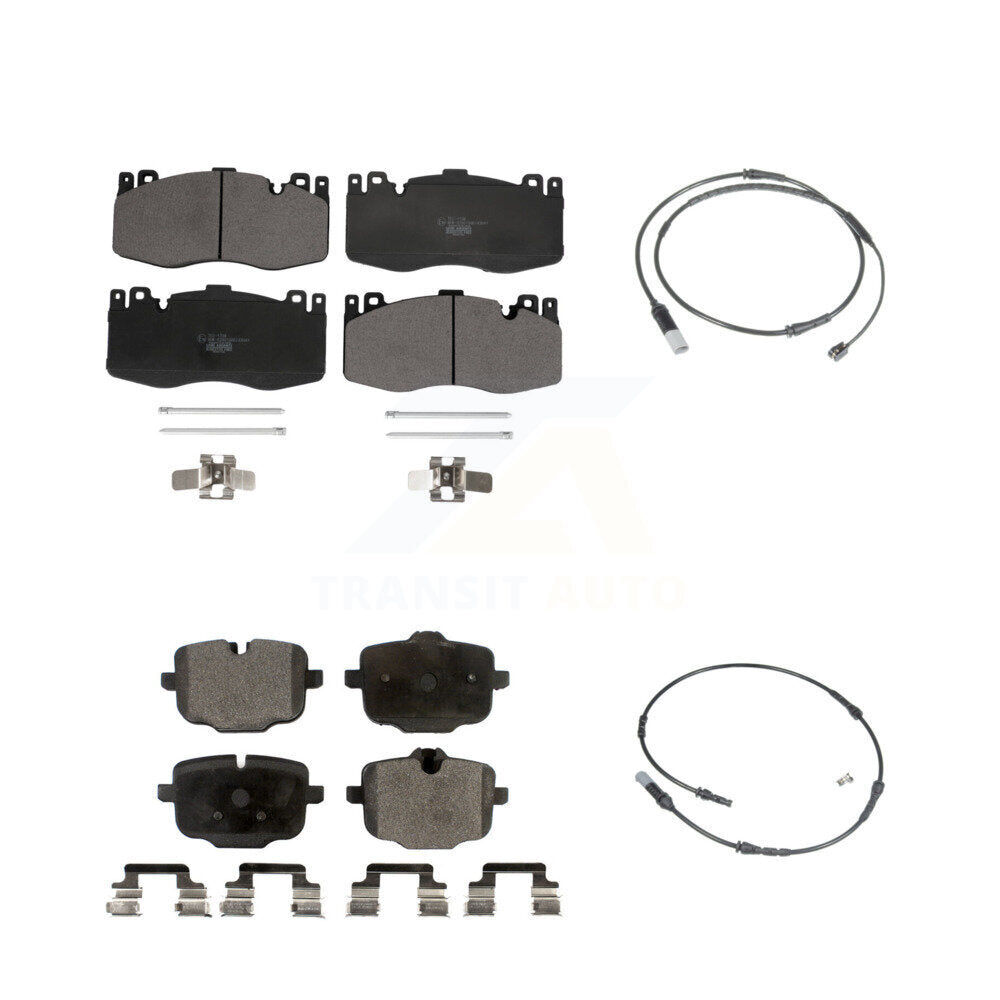 Ceramic Disc Brake Pads And Wear Sensors Front Rear Kit For BMW M6 Gran Coupe