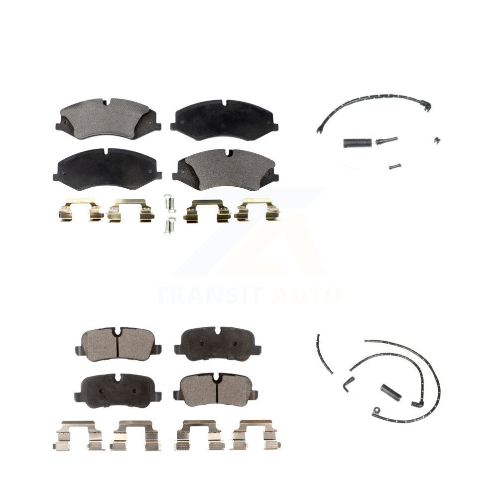 Ceramic Disc Brake Pads And Wear Sensors Front Rear Kit For Land Rover Range
