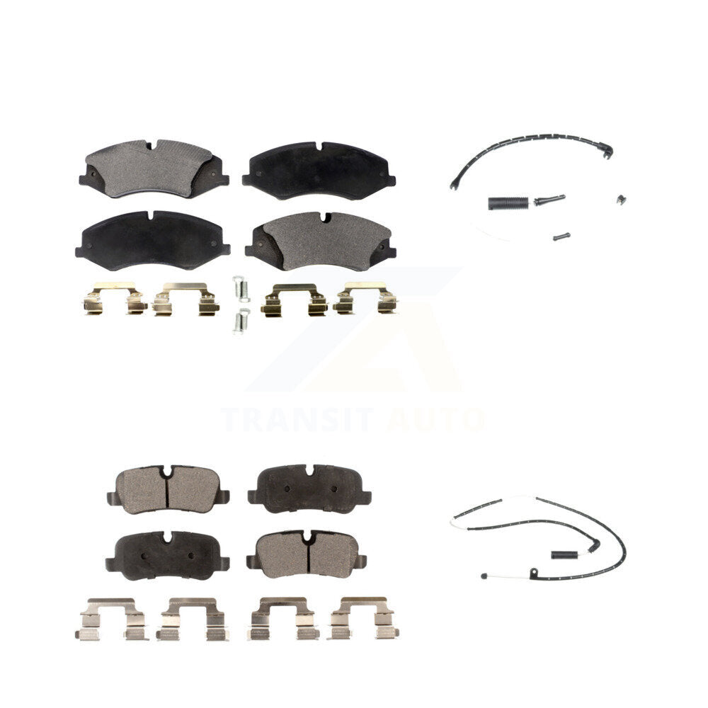 Ceramic Disc Brake Pads And Wear Sensors Front Rear Kit For Land Rover Range