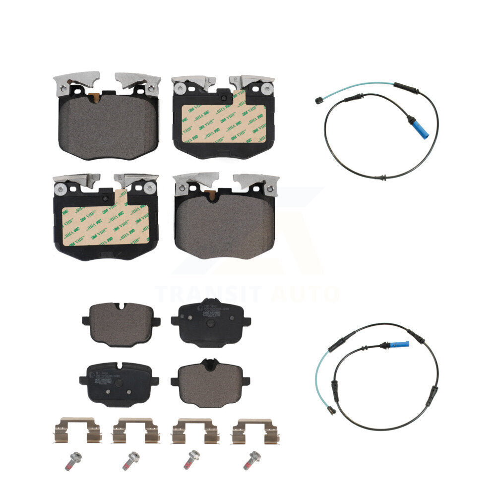 Ceramic Brake Pads Wear Sensor Front Rear Kit For BMW 530i xDrive 540i 750i 740e