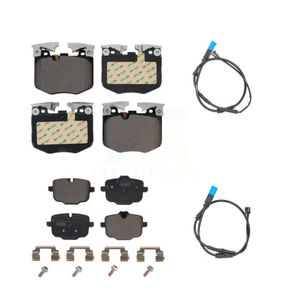Ceramic Disc Brake Pads And Wear Sensors Front Rear Kit For BMW X3