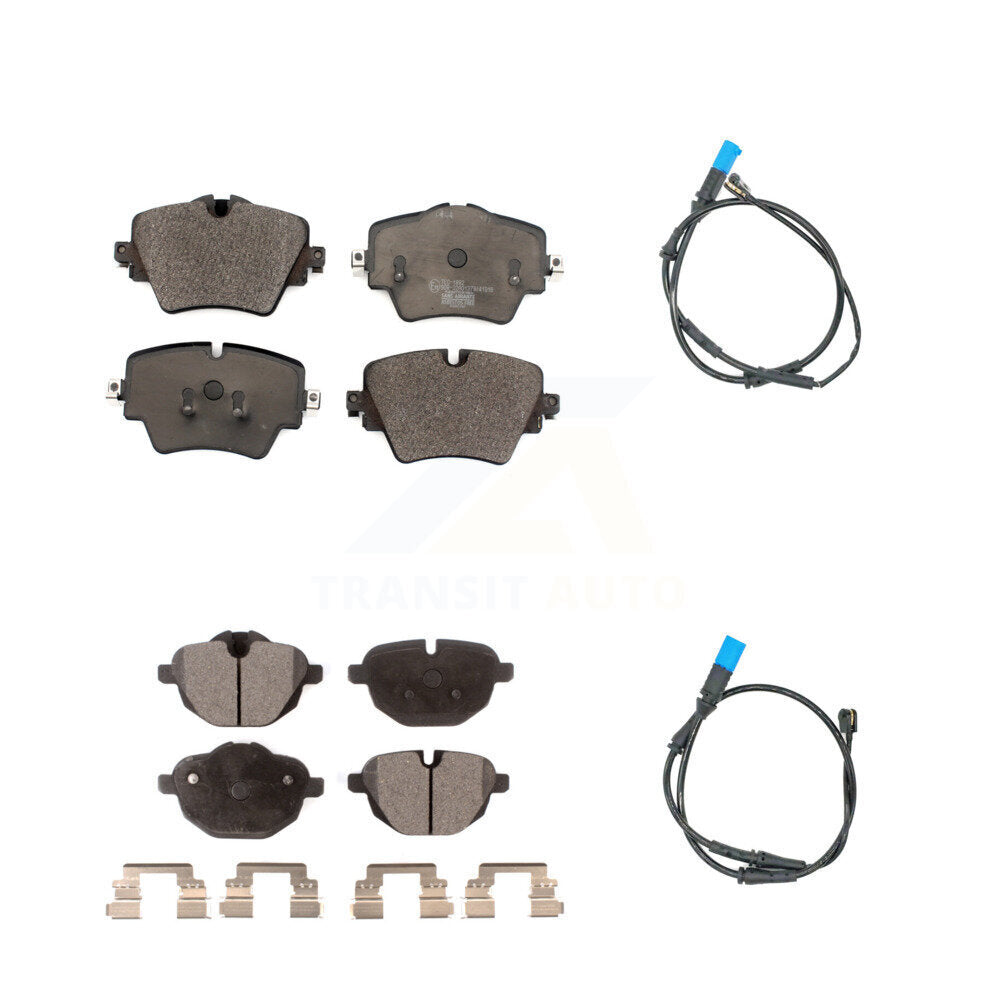 Ceramic Disc Brake Pads And Wear Sensors Front Rear Kit For BMW X3