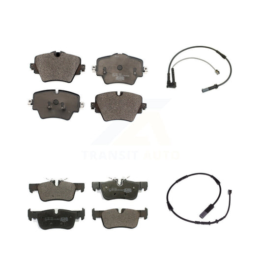 Ceramic Brake Pad & Wear Sensor Front Rear Kit For BMW X1 Mini Cooper Countryman