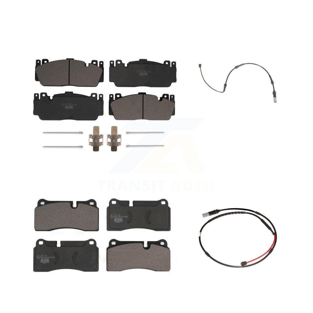 Ceramic Disc Brake Pads And Wear Sensors Front Rear Kit For BMW M3 M2