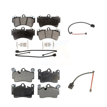 Ceramic Brake Pad & Extra Wear Sensor Front Rear Kit For Audi Q7 Porsche Cayenne