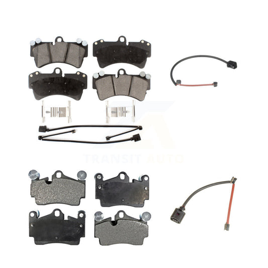Ceramic Brake Pad & Extra Wear Sensor Front Rear Kit For Audi Q7 Porsche Cayenne
