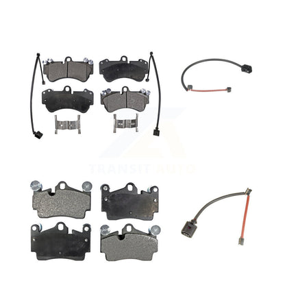 Ceramic Disc Brake Pads And Wear Sensors Front Rear Kit For Porsche Cayenne