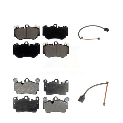 Ceramic Disc Brake Pads And Wear Sensors Front Rear Kit For Porsche Cayenne