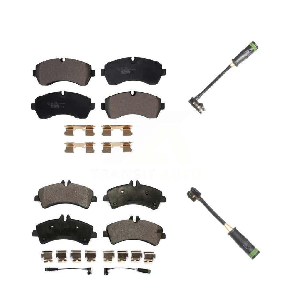 Ceramic Brake Pads & Extra Wear Sensor Front Rear Kit For Mercedes-Benz Sprinter