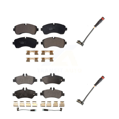 Ceramic Brake Pads Extra Wear Sensor Front Rear Kit For Dodge Sprinter 3500 3.0L
