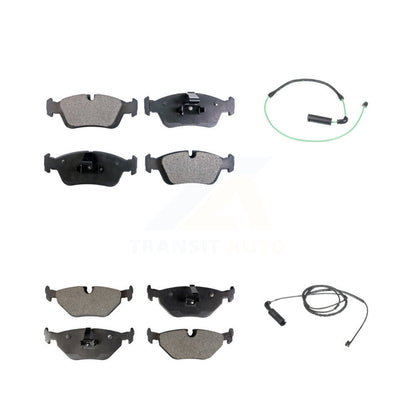 Ceramic Disc Brake Pad & Wear Sensor Front Rear Kit For 2001-2005 BMW 325xi 2.5L