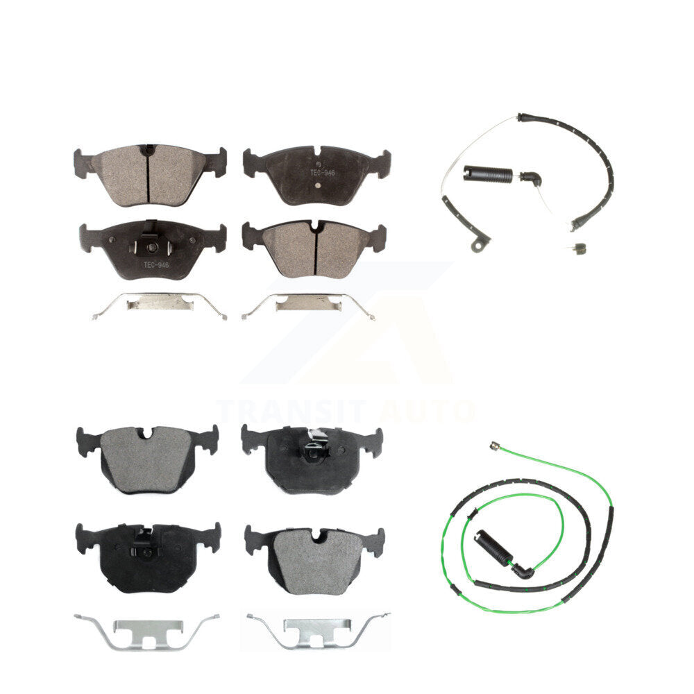 Ceramic Disc Brake Pads And Wear Sensors Front Rear Kit For BMW Z4