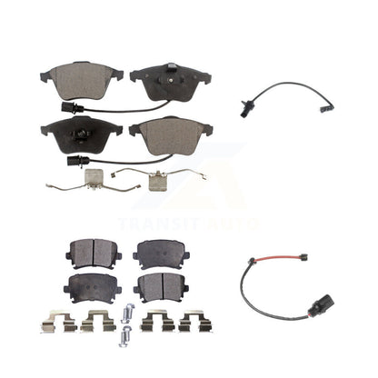 Ceramic Disc Brake Pads And Extra Wear Sensors Front Rear Kit For 2011 Audi A6