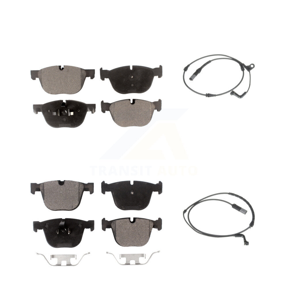 Ceramic Disc Brake Pads And Wear Sensors Front Rear Kit For BMW X5 X6
