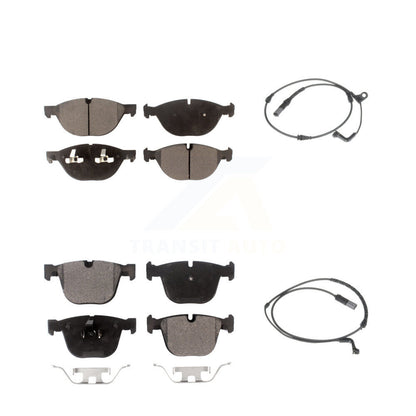 Ceramic Disc Brake Pads And Wear Sensor Front Rear Kit For 2009 BMW X6 xDrive50i