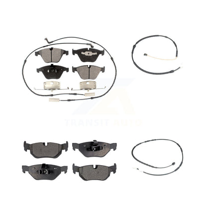 Ceramic Brake Pad Extra Wear Sensor Front Rear Kit For 2012 BMW 328i xDrive 3.0L