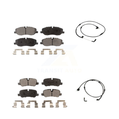Ceramic Disc Brake Pad And Wear Sensor Front Rear Kit For Land Rover Range Sport