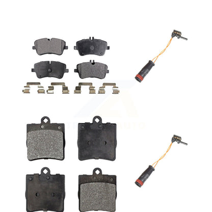 Ceramic Disc Brake Pads & Wear Sensor Front Rear Kit For Mercedes-Benz C230 C240