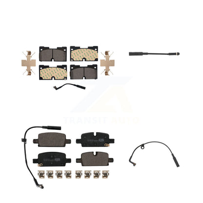 Ceramic Brake Pad & Extra Wear Sensor Front Rear Kit For GMC Chevrolet Silverado
