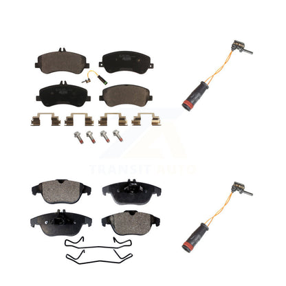 Ceramic Disc Brake Pad Extra Wear Sensor Front Rear Kit For Mercedes-Benz GLK350