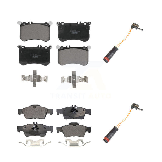 Ceramic Disc Brake Pads Wear Sensor Front Rear Kit For Mercedes-Benz CLS550 E550