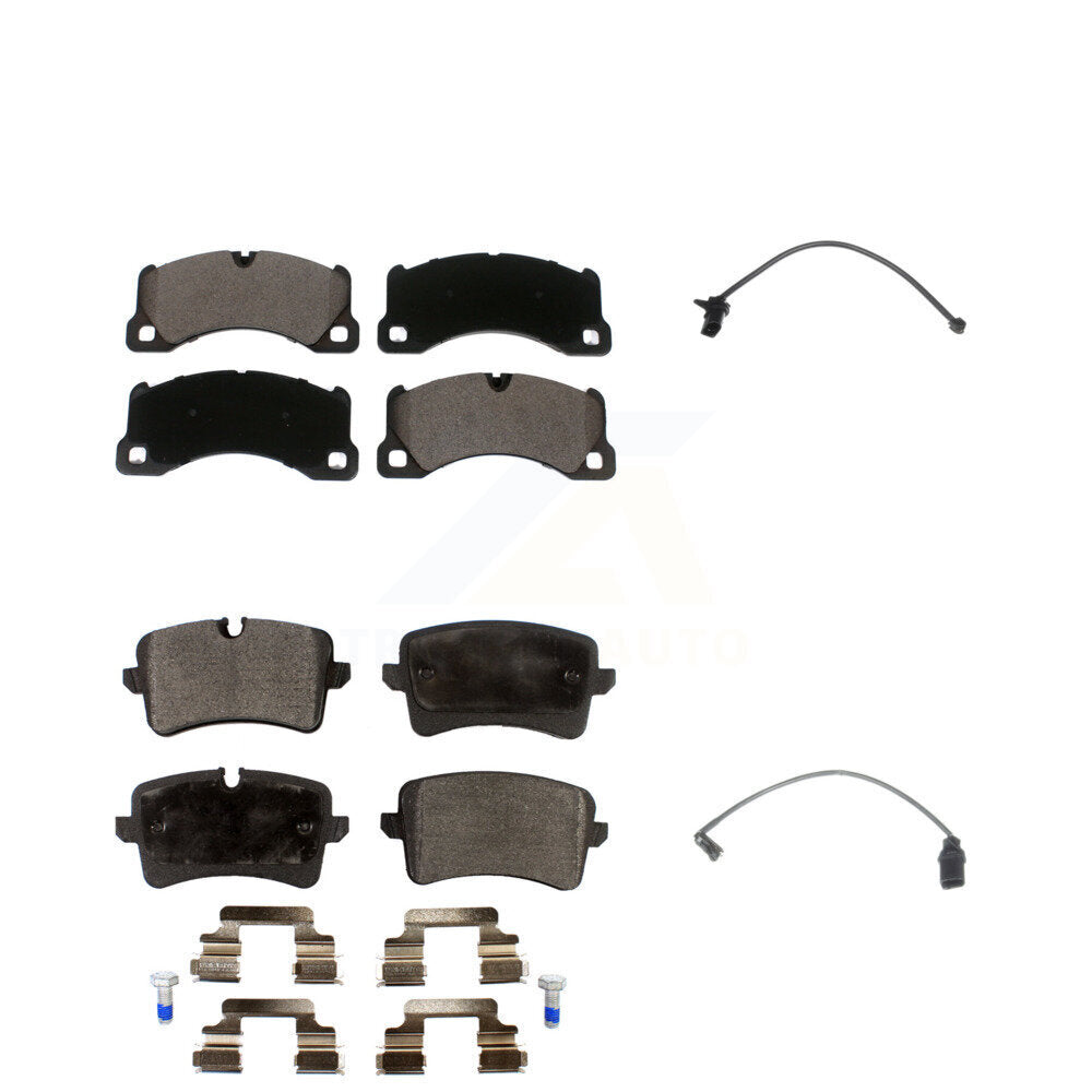 Ceramic Disc Brake Pads And Wear Sensors Front Rear Kit For Porsche Macan