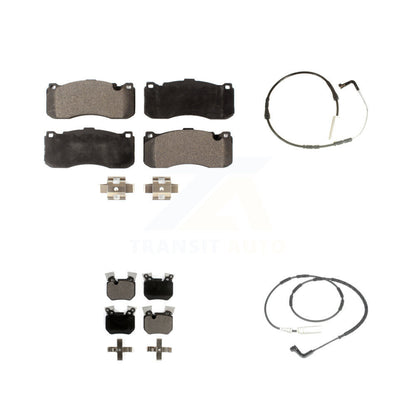 Ceramic Disc Brake Pads & Wear Sensor Front Rear Kit For 2008-2010 BMW 135i 3.0L