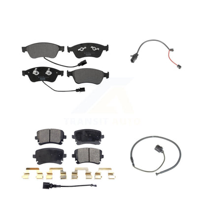 Ceramic Disc Brake Pads & Extra Wear Sensor Front Rear Kit For 2011 Audi S6 5.2L