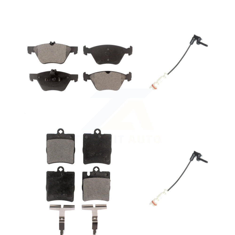 Ceramic Brake Pads Wear Sensor Front Rear Kit For Mercedes-Benz E320 CLK320 E430
