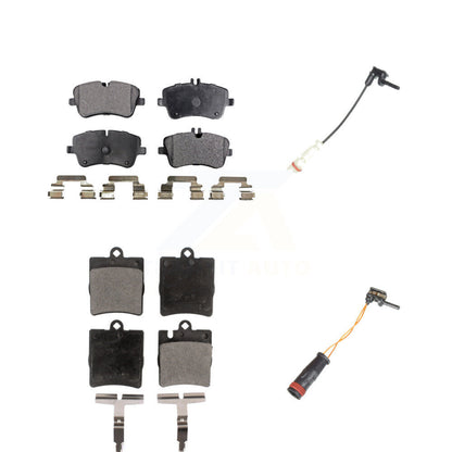 Ceramic Disc Brake Pads And Wear Sensors Front Rear Kit For Mercedes-Benz CLK320