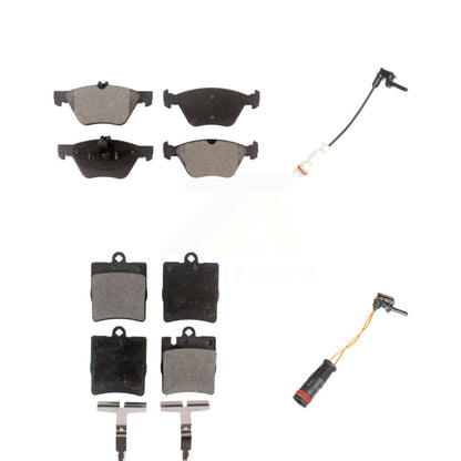 Ceramic Disc Brake Pads And Wear Sensors Front Rear Kit For Mercedes-Benz CLK320