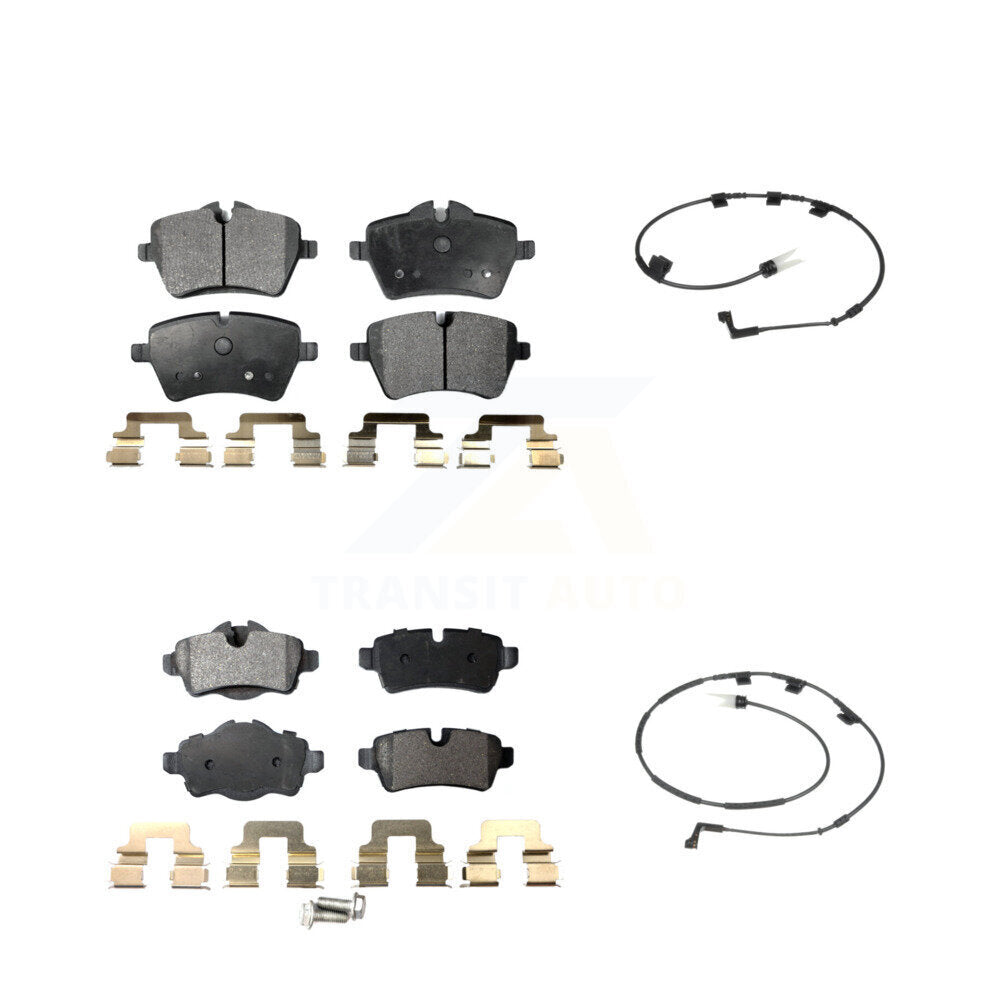 Ceramic Disc Brake Pads And Wear Sensors Front Rear Kit For Mini Cooper