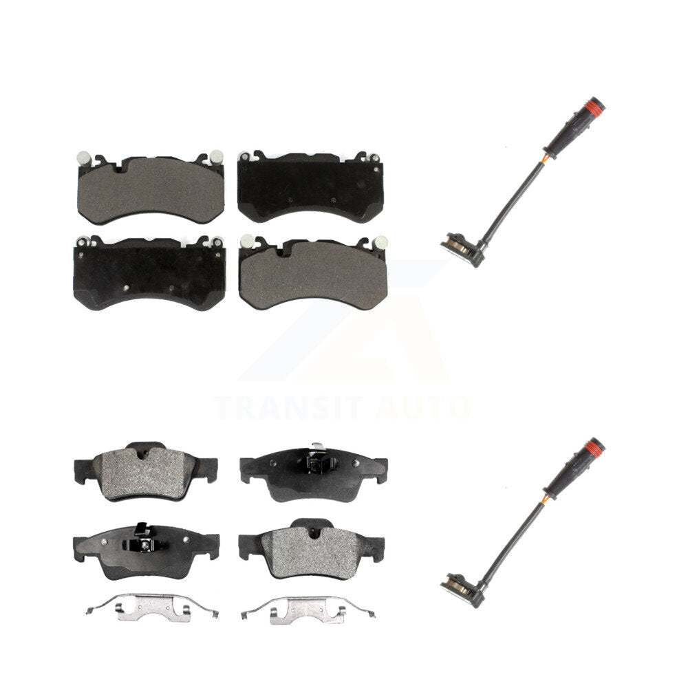 Ceramic Disc Brake Pads And Wear Sensor Front Rear Kit For Mercedes-Benz G63 AMG