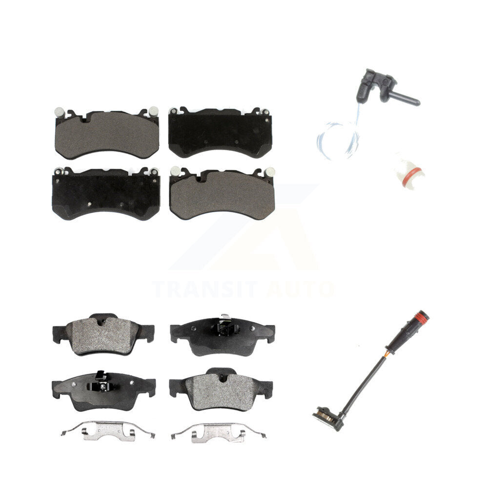 Ceramic Disc Brake Pads And Wear Sensor Front Rear Kit For Mercedes-Benz G63 AMG
