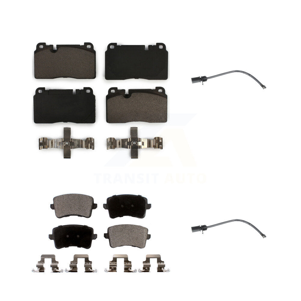 Ceramic Disc Brake Pads And Wear Sensors Front Rear Kit For Audi Q5 To 5 3 2015