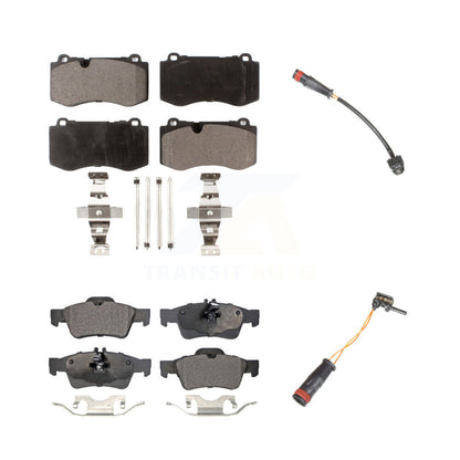 Ceramic Brake Pad & Wear Sensor Front Rear Kit For Mercedes-Benz S550 S450 CL550