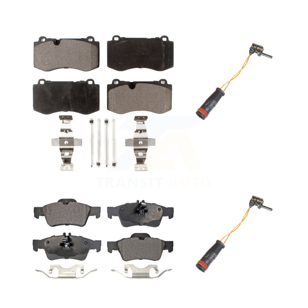Ceramic Brake Pads Wear Sensor Front Rear Kit For 07-08 Mercedes-Benz SL550 5.5L