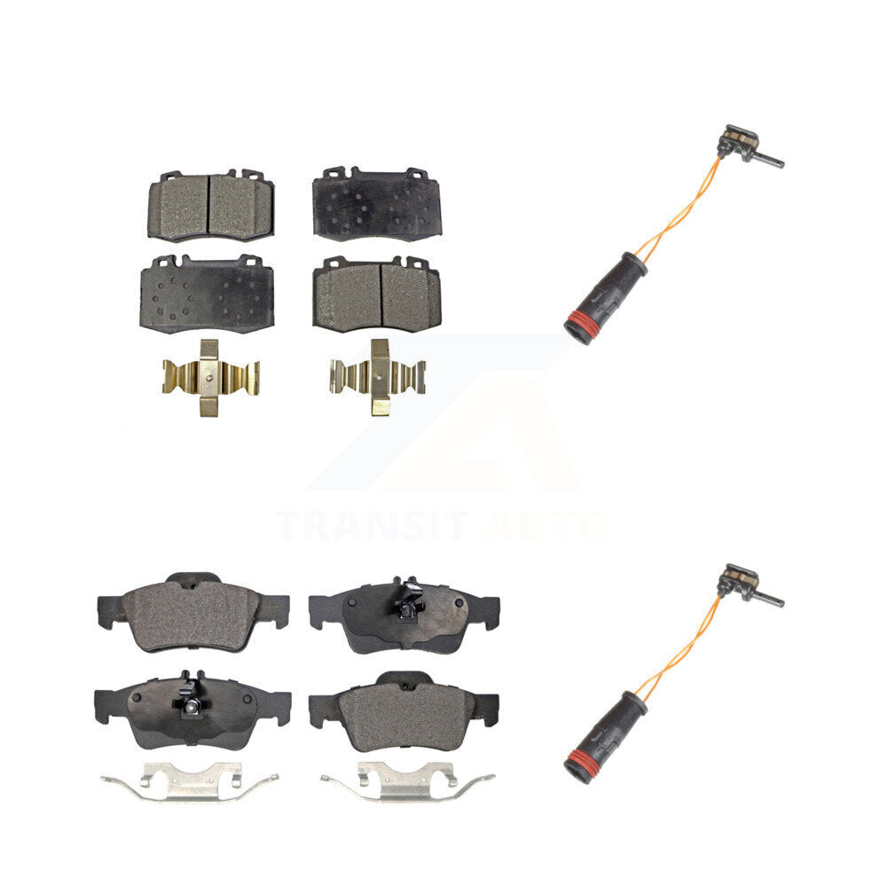 Ceramic Brake Pads Wear Sensor Front Rear Kit For Mercedes-Benz E350 SL500 SL550