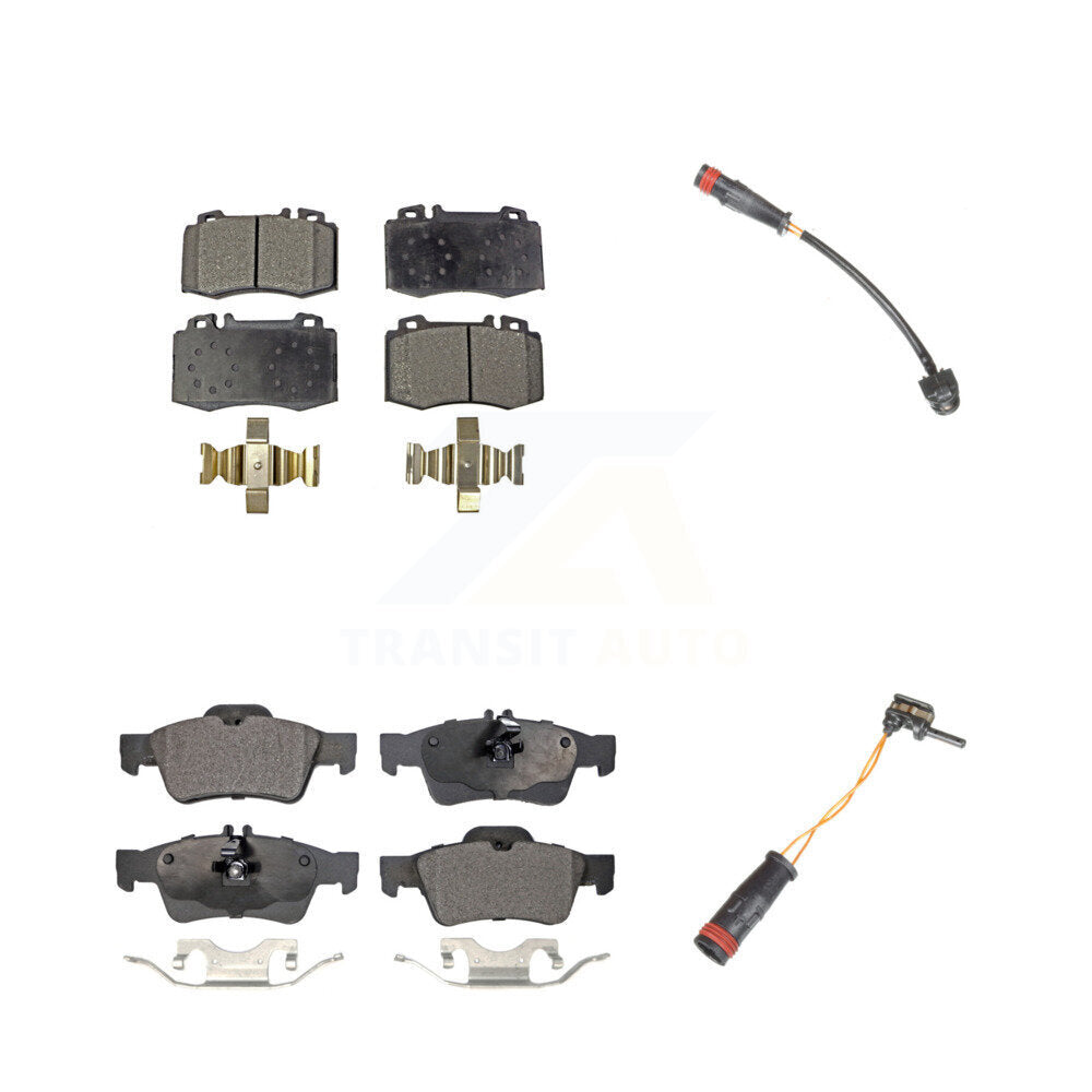 Ceramic Brake Pads Wear Sensor Front Rear Kit For 03-06 Mercedes-Benz SL500 5.0L