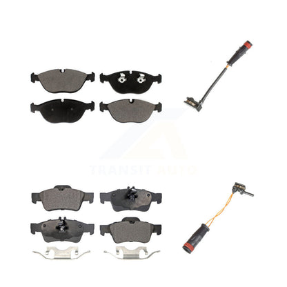 Ceramic Disc Brake Pads & Wear Sensor Front Rear Kit For Mercedes-Benz S500 S430