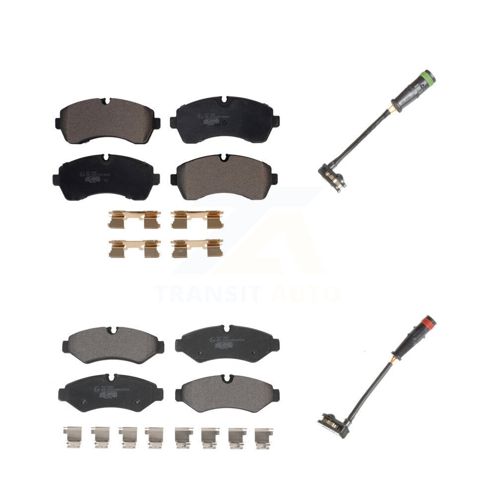 Ceramic Brake Pad And Wear Sensor Front Rear Kit For Mercedes-Benz Sprinter 2500